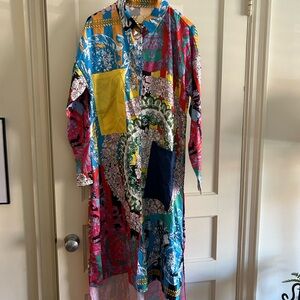 Colorful Patchwork Long Sleeve Dress